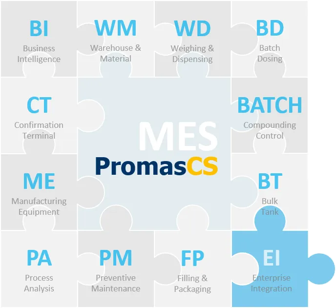 PromasCS Module in der Form eines Puzzles